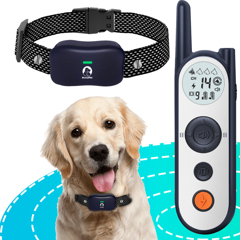 Wireless Dog Fence System with Training Remote,25FT to 3500FT Electric Fence for Dogs,185 Days Standby Time Dog Shock Collar with 3 Training Modes,Light and Waterproof (Blue)