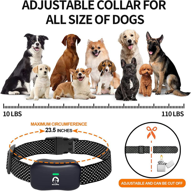 Mimofpet Dog training Collar for 3 Dogs,3/4 Mile Range Dog Training Collar with Remote, Waterproof and Rechargeable with Beep, Vibration, Safe Shock, Light and Keypad Lock Mode for Large Medium Small Dogs(X1-3Receivers)