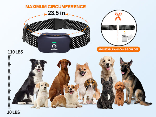 Mimofpet Dog training Collar Waterproof and Rechargeable  with Beep, Vibration, Safe Shock, Light and Keypad Lock Mode for Large Medium Small Dogs（X2-4Receivers）